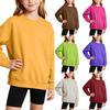 Unisex Kids Long Sleeve T-Shirt Cotton Color Soft Inner Layering Tee for Everyday Wear