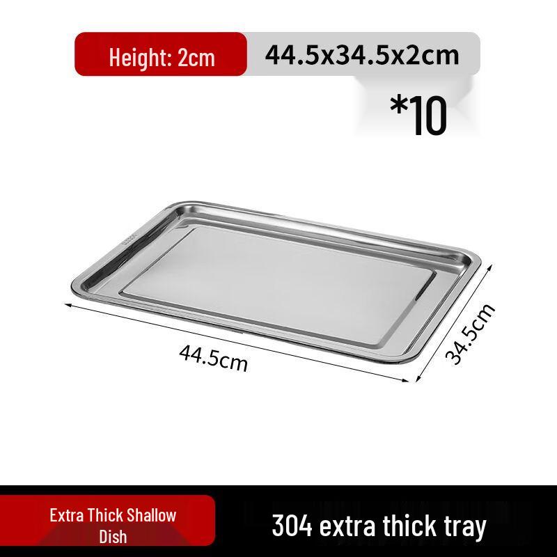 Multipurpose Stainless Steel Rectangular Serving Tray