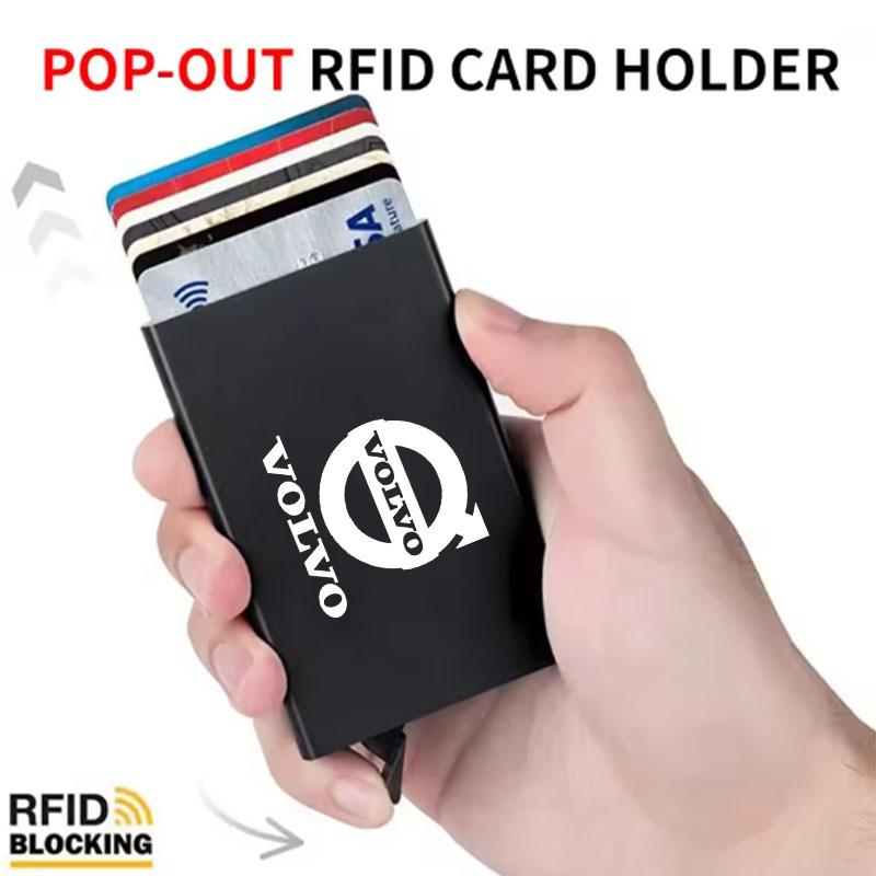 Kartenhalter Herren Dünn Schlank Mini Minimalistische Geldbörsen Luxus für Volvo XC60 S90 XC90 S60 XC40 V60 V90 S40 Volvo EX30 C70 Zubehör
