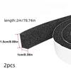 2pcs 2mX1.5cm Sponge Foam Seal Strip Tape Adhesive Anti Collision Soundproof Weather Stripping for Doors Windows Furniture