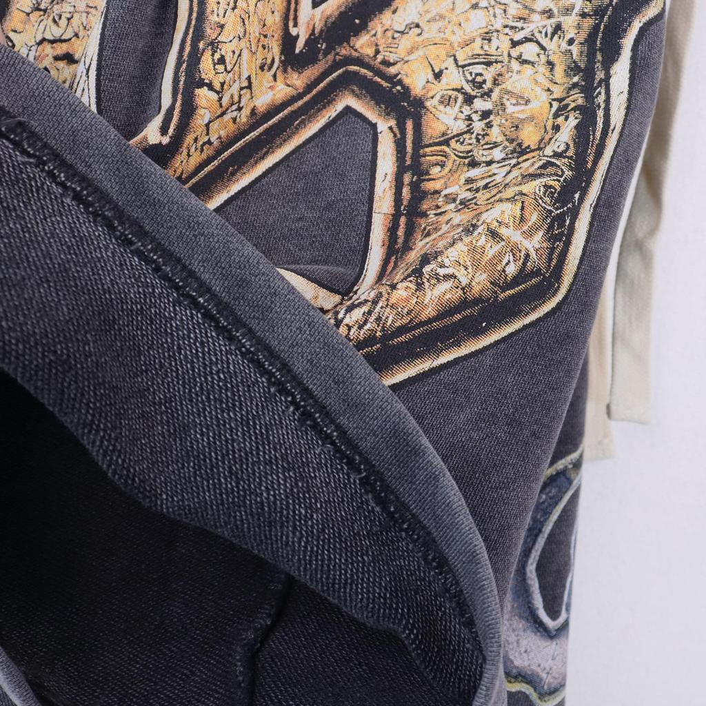 Retro American Tide Hip Hop Washed Terry Shorts