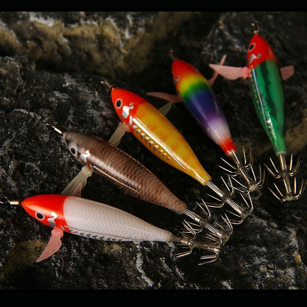 Lead Sinker Wood Shrimp Lures Jigs Hook Octopus Lure 2024 Squid Hook Simulation