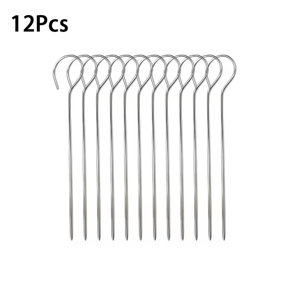 

Круглая решетка-гриль для аэрофритюрницы из нержавеющей стали с вертикальными шампурами для барбекю, подвесная стойка для шампуров для домашней кухни, улицы