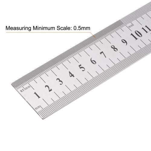 HARFINGTON Stainless Steel Ruler, 120cm/48" Long X 1/20" Thick X 1-1/2" Wide, Metric Straight Edge Measuring Tool for Woodworking, Painting, and Craft