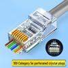 RJ45 Metal Shielded Pass-Through Connector for Cat 5, 6, 7 Cables