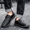 Scarpe casual in pelle da uomo primaverili e autunnali Scarpe da guida per auto da uomo di grandi dimensioni Scarpe casual fatte a mano traspiranti da uomo