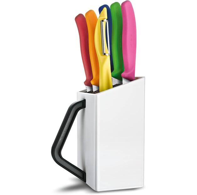 Набор ножей Victorinox SwissClassic Utility Block, 6 предметов, разноцветные (6.7127.6L14)