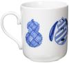 PEANUTS" Tea Mate Mug with Tea Strainer, Approx. 300ml, Japanese Pattern, Blue and White Gourd Design, Made in Japan, SN84-12