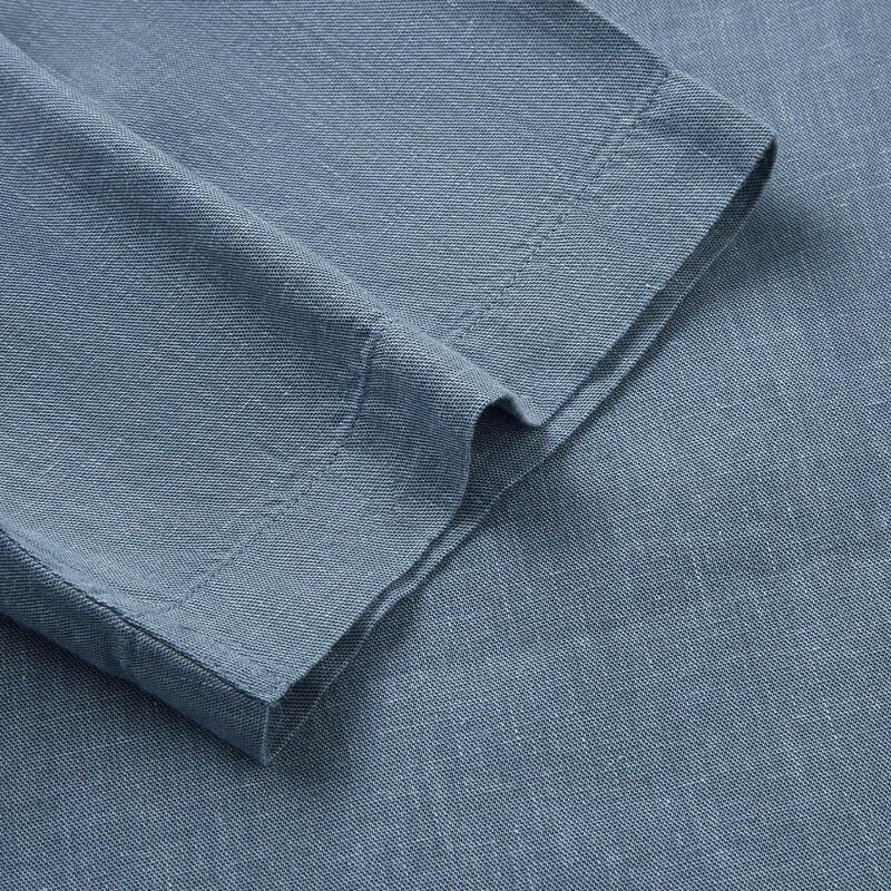 FIRS Men's Cotton Linen Blend Short Sleeve Shirt
