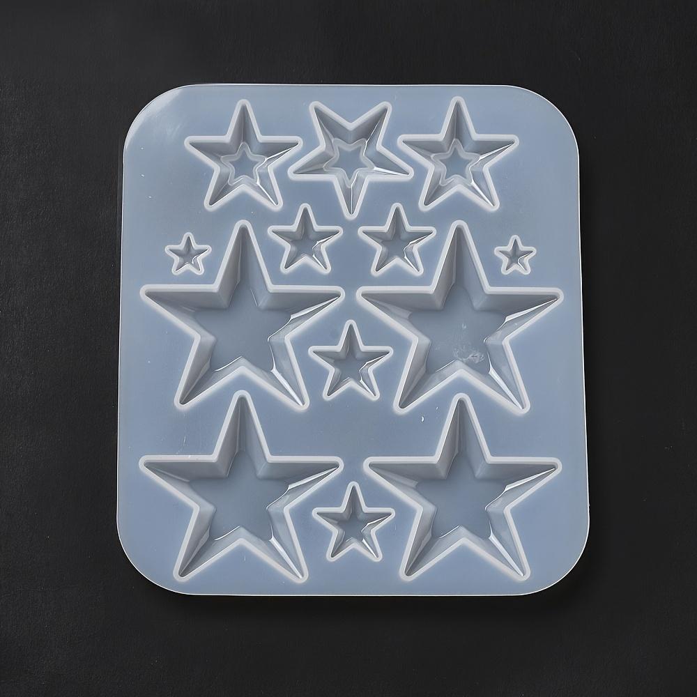 Silikonharz Gießformen für DIY Schmuckherstellung - Sternförmige Cabochon-Formen, UV- & Epoxidharz-kompatibel, 1 Stück, 7-39x9-52mm Innendurchmesser