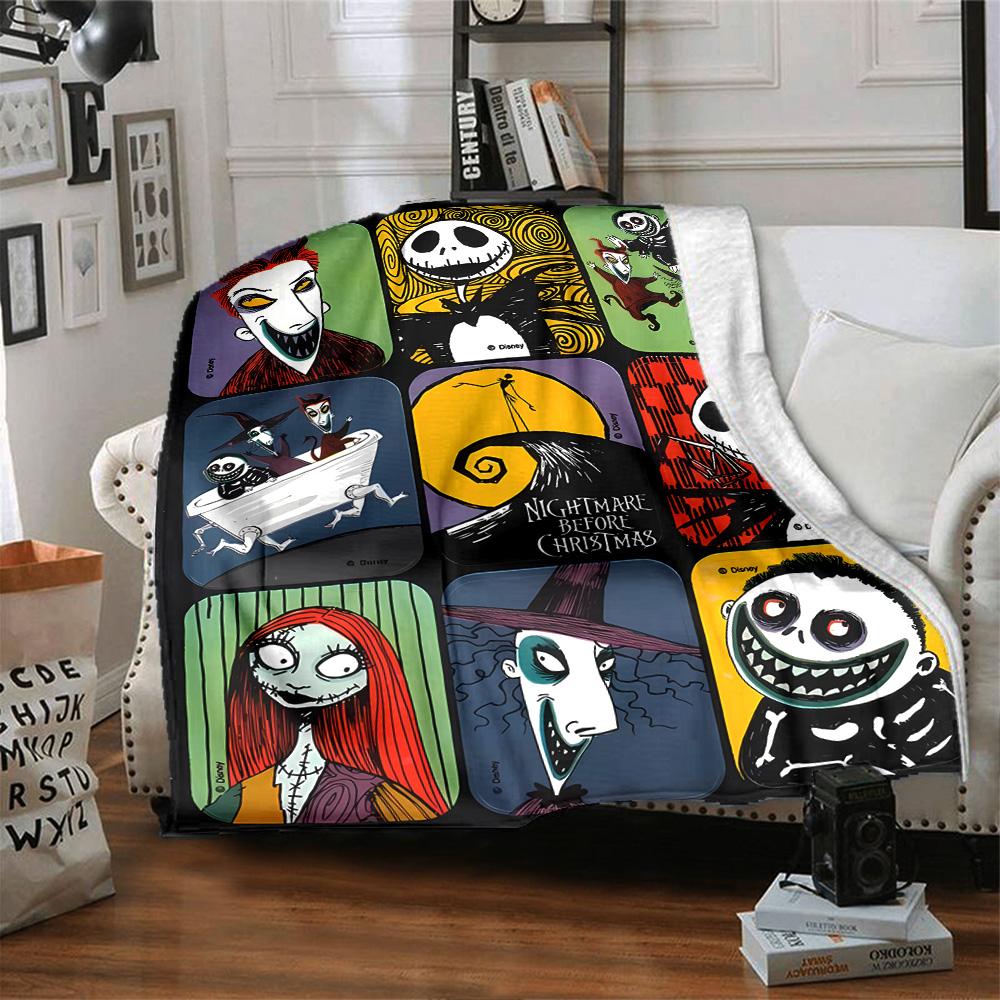 Jack Skellington Blanket Soft & Cozy Perfect for Livingroom Seaside Picnics All-Season Use Playful Design Birthday Christmas Gift Blanket
