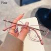 Vision Care Myopia Glasses Frame Ultra-light Eyeglasses Personality Metal Frame Glasses  Women Men