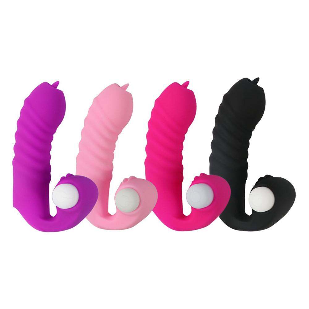 Finger Cover Vibrator Tongue Licking Massager Sex Toys for Women G Spot Orgasm Clitoris Stimulate Couple Flirting Masturbator