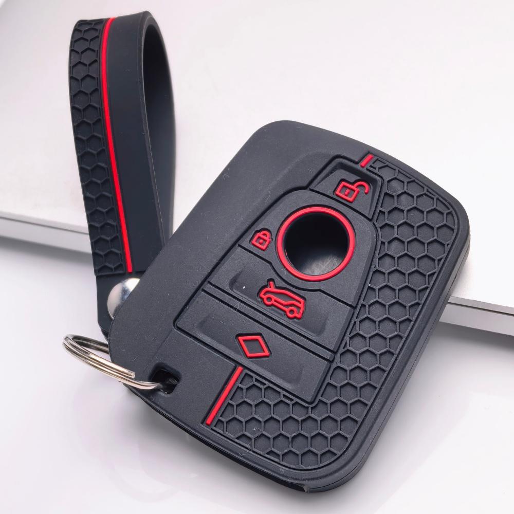 Key Fob Cover for BMW i3 i8 with Keychain Anti-Scratch Shockproof Protective Shell Holder Shockproof Structure Soft Grip Texture Easy Install Design