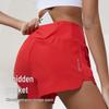 Women's Quick-Dry High-Waist Shorts with Zipper Pocket & Anti-Exposure Lining for Running & Fitness