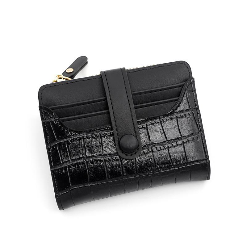 Minimalist Ladies Wallet Pu Leather Small Card Holder With Coin Pocket For Daily Use