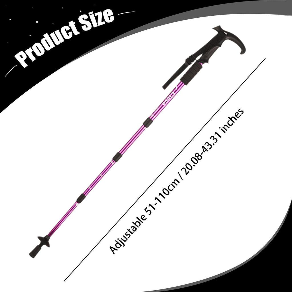 Hiking Poles Adjustable Portable Walking Cane for Backpacking
