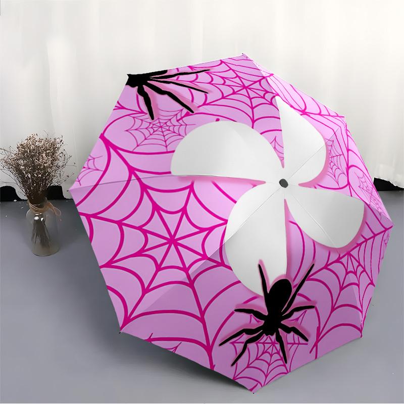 1pc Spider Web Automatic Open/Close Umbrella - Portable Collapsible Umbrella with 8-Rib Stability, Fashion Lovers yy251017149