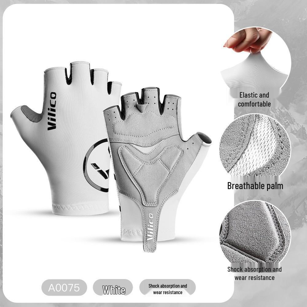 Tiguan Men's Summer Half-Finger Cycling Gloves - Touchscreen, Breathable, Sun Protection for Outdoor Sports, Fishing, Motorcycling, and Road Biking.