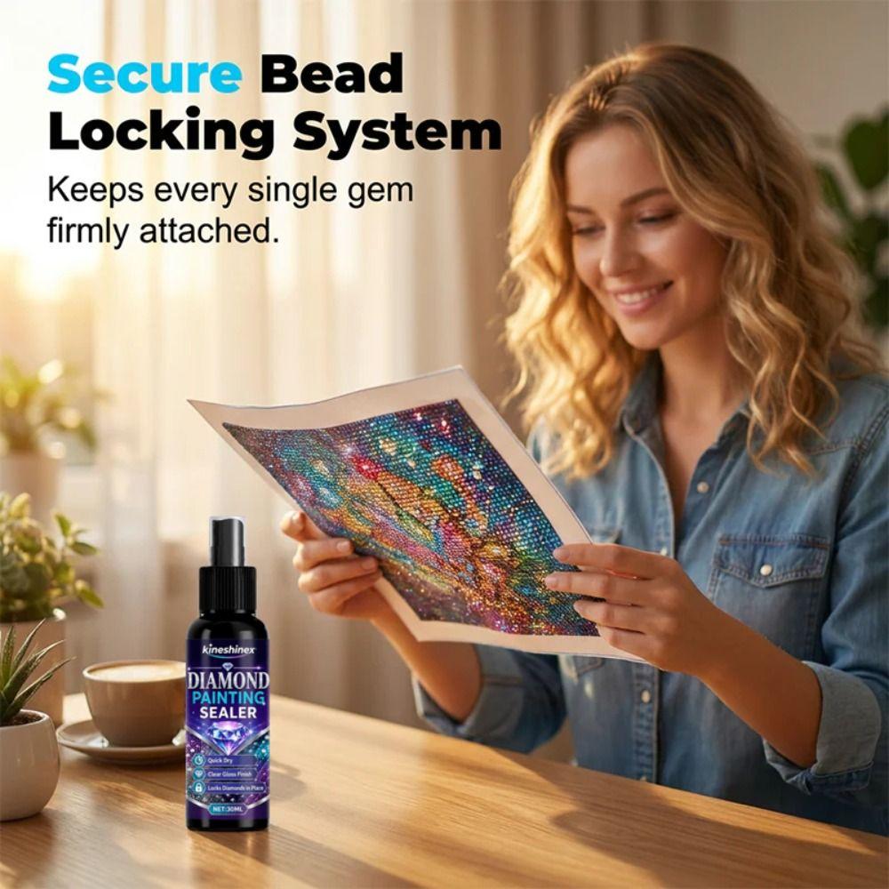 Quick Dry Diamond Painting Sealer Spray Clear Finish Puzzle Fixative  Cross Stitch Crafts