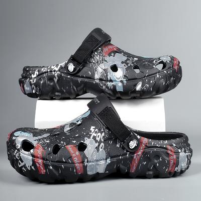 Fashion Summer Clogs Men Slippers Light Soft EVA Men's Hole Shoes Outdoor Sandals Home Garden Shoes Male Beach Flats Big Size 40-47