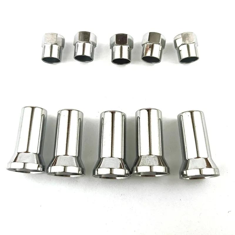 10Pcs TR414 Car Truck Tire Wheel Tyre Valve Stem Hex Caps with Sleeve Covers Left Right Front Rear Auto Accessories
