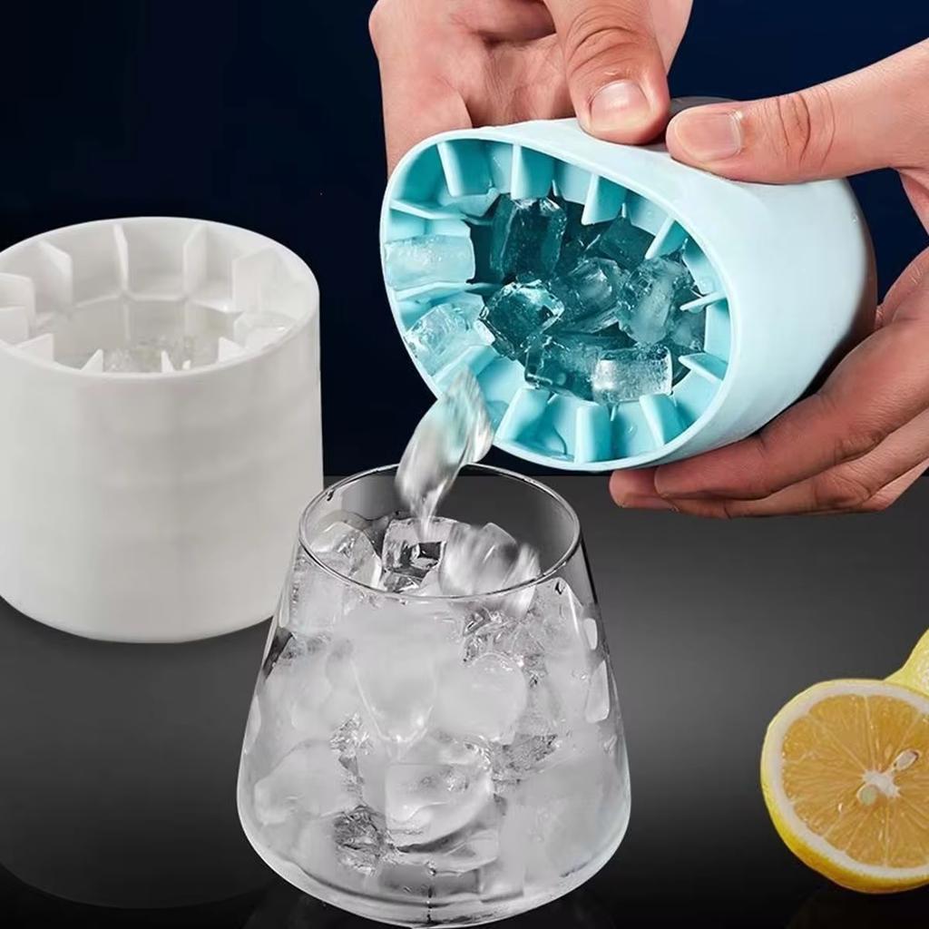 1 Easy-release Silicone Cylinder Ice Tray-mini Ice Bucket and Storage, Compact Ice Cup Refreshing Beverage Mold