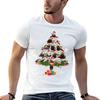 Funny Ferret Christmas Tree Light Hat In Snow Santa Xmas TShirt Stylish Print Short Sleeve Tee