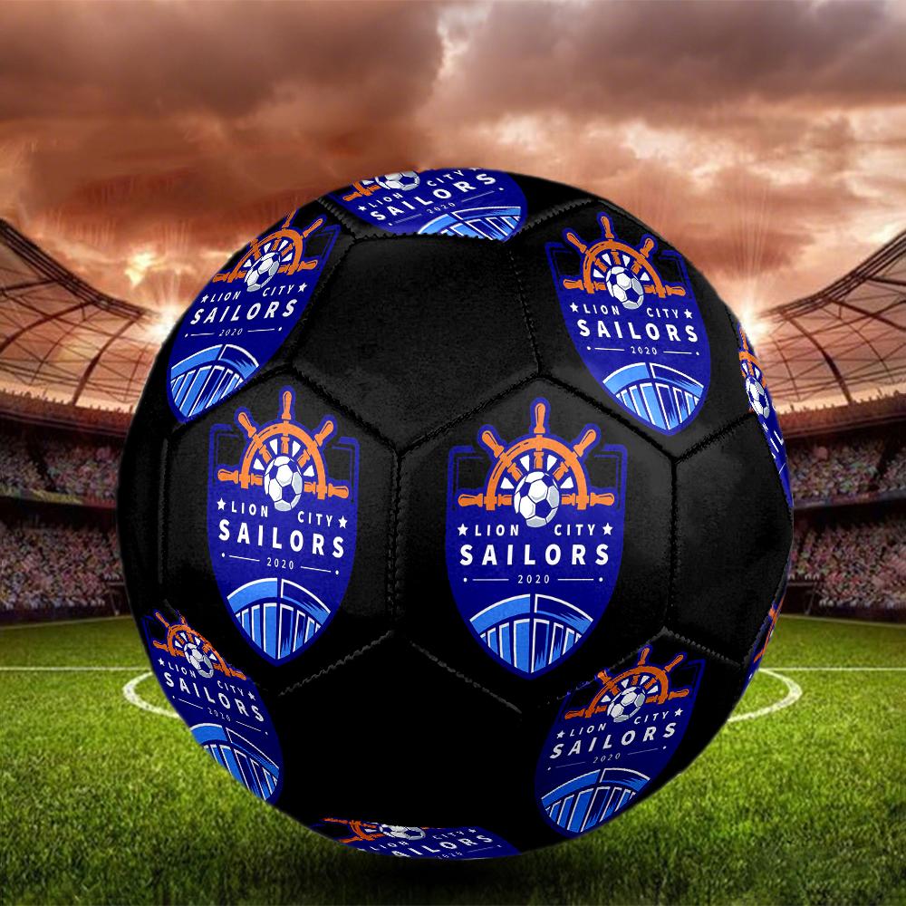 SIZE 5 Lion City Sailors Football Club Soccer Ball Colorful All Ages Machine Stitched PVC Competition Ready Durable High-Bounce