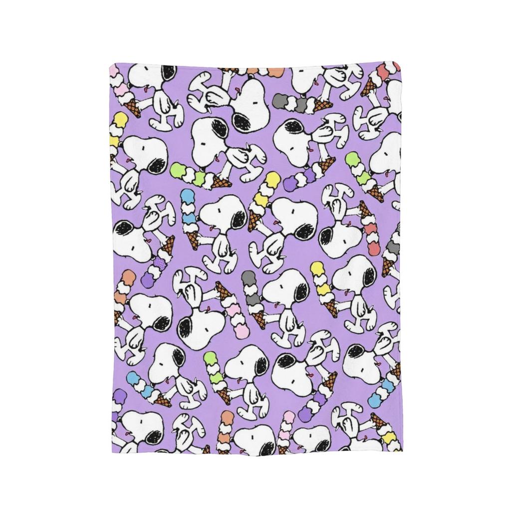 Cute Cartoon Snoopys Flannel Blanket Fashion Throw Blanket for Sofa Bedding Lounge 200x150cm Plush Thin Quilt,