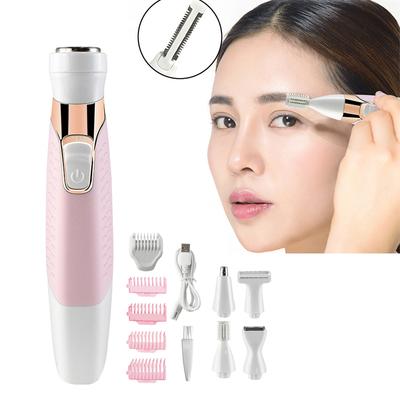 5 In 1 Electric Hair Remover Rechargeable Lady Shaver Nose Hair Trimmer Eyebrow Shaper Leg Armpit Bikini Trimmer