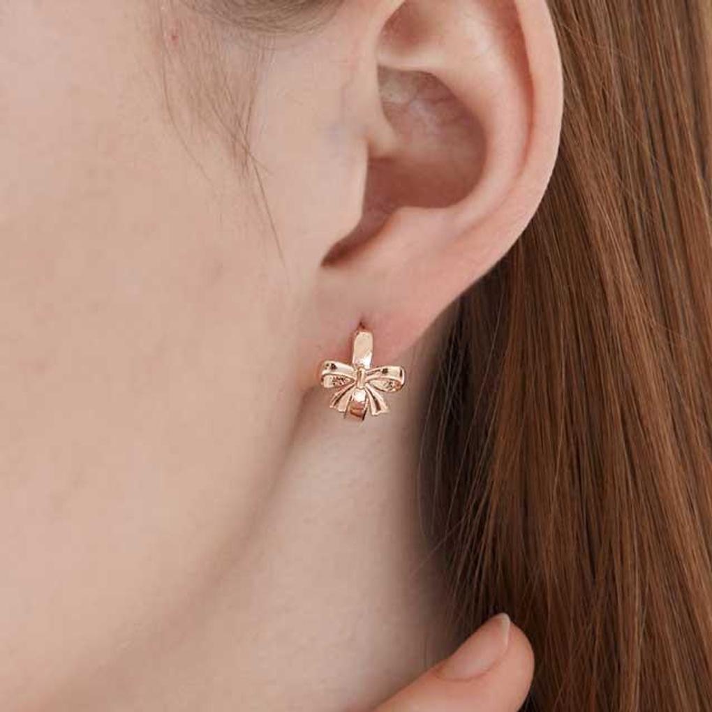 14K GF Cute Ribbon One-Touch Earrings C24EGF211
