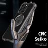 Iphone 15 16 14 13 Pro Max Cover Lightweight Aluminum Alloy Funda Coque Built-in Holder Ring Metal Carbon Fiber Case