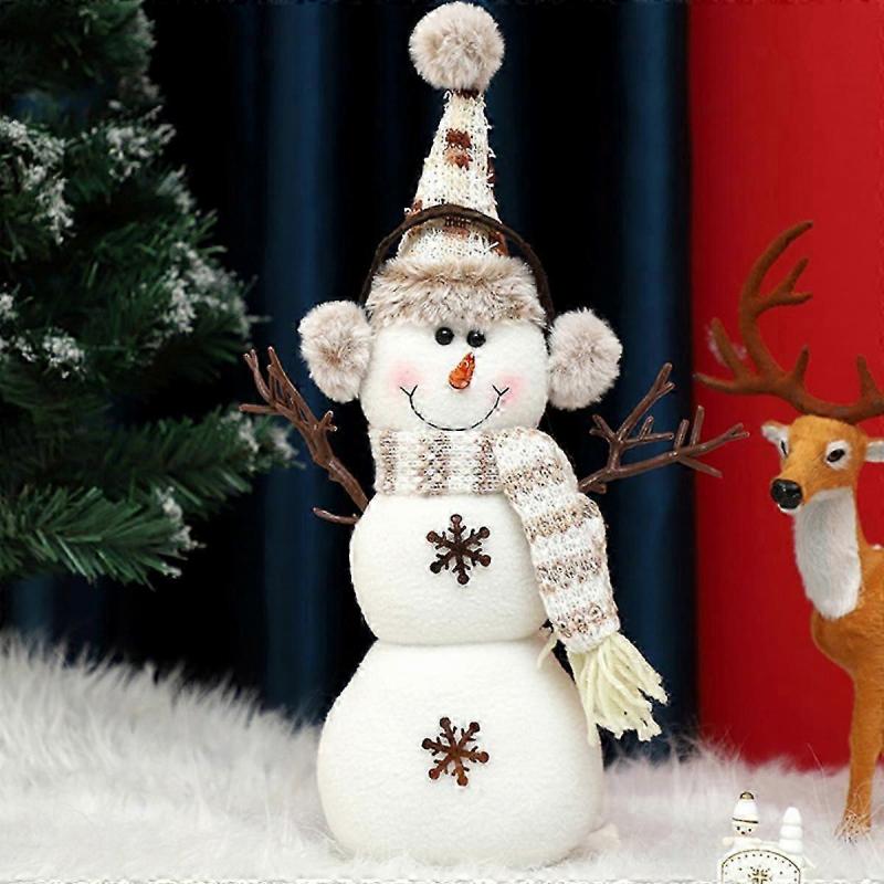 Christmas Snowman Doll Ornaments Indoor Home Decoration Christmas Snowman Doll Table Ornaments Cute Christmas Snowman