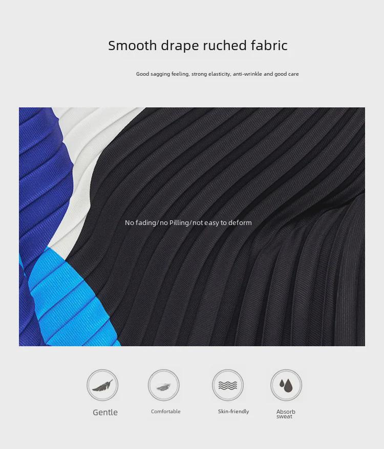 2024 Spring/Autumn Women's High-End Retro Pleated Two-Piece Skirt Suit