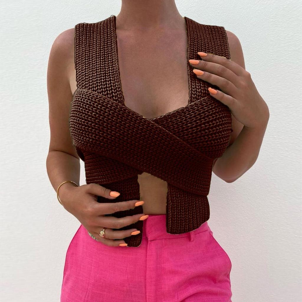 💰Kjøp Women Sweater Vest Hollow Out 