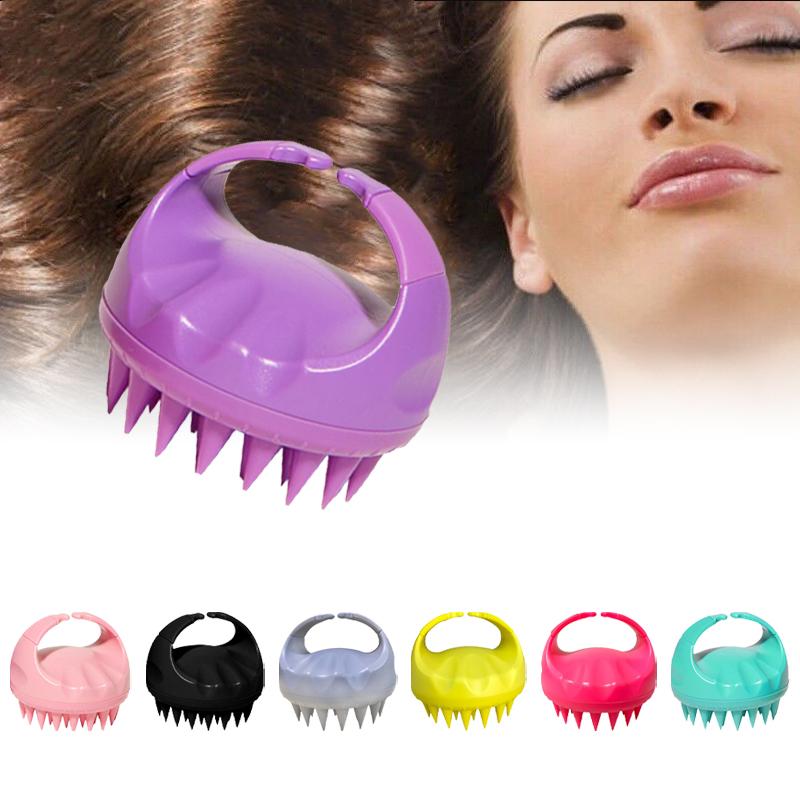 Body Hair Silicone Washing Brush Shampoo Scalp Comb Head Spa Massage Shower Bath