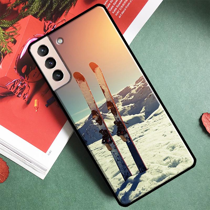 Skiing Snow Snowboard Ski Phone Case For Samsung Galaxy S25 Ultra S9 S10 S20 S20 S21 S22 S23 Plus S24 FE Back Cover