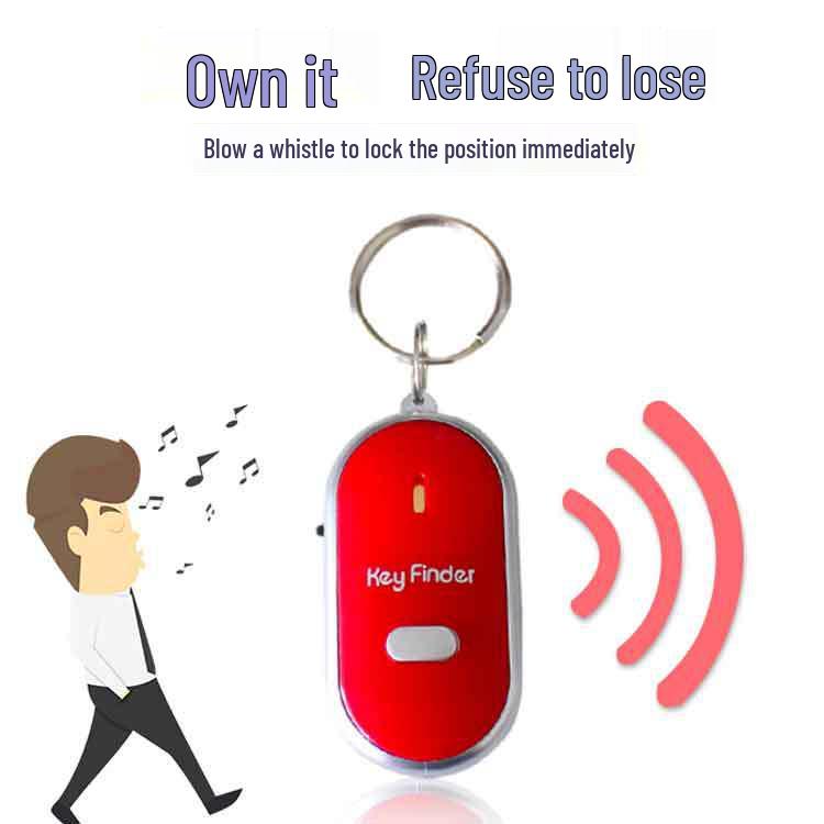 LED Smart Whistle Key Finder with Sound Control and Manual Switch
