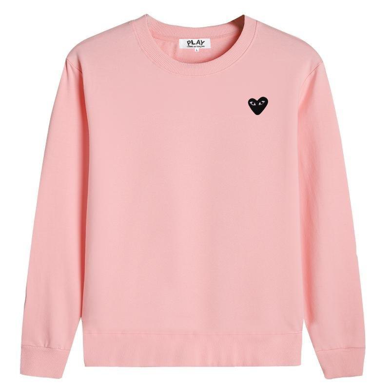 Přeshraniční japonská trendy značka Vyšívaná červená srdce Čistá bavlna Dlouhý rukáv Mikina - Unisex.