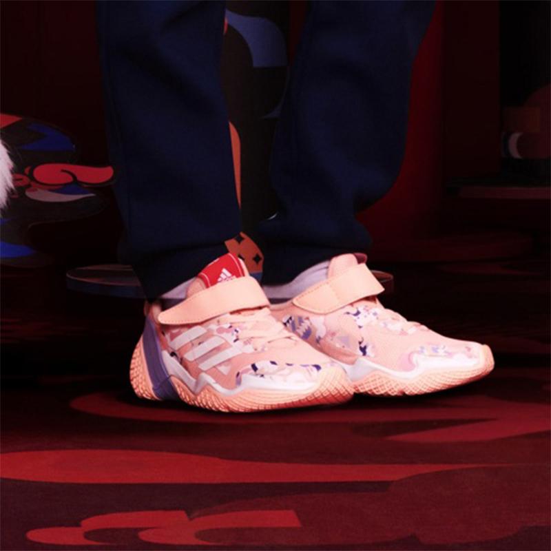 adidas 4Uture Rnr CNY El K Breathable And Slip Resistant Low Top Kids' Running Shoes Pink White Purple Kids' Sneakers FZ4598