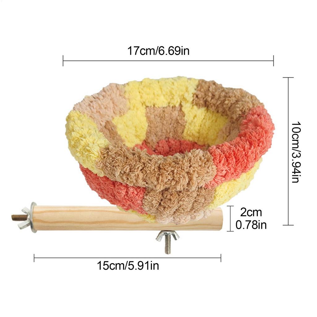 Parakeet Nest Velvet Cockatiel Nest Bird House Warm Bed Nesting Cockatiel Cage Accessories Pet Supplies For Macaw Cockatoo