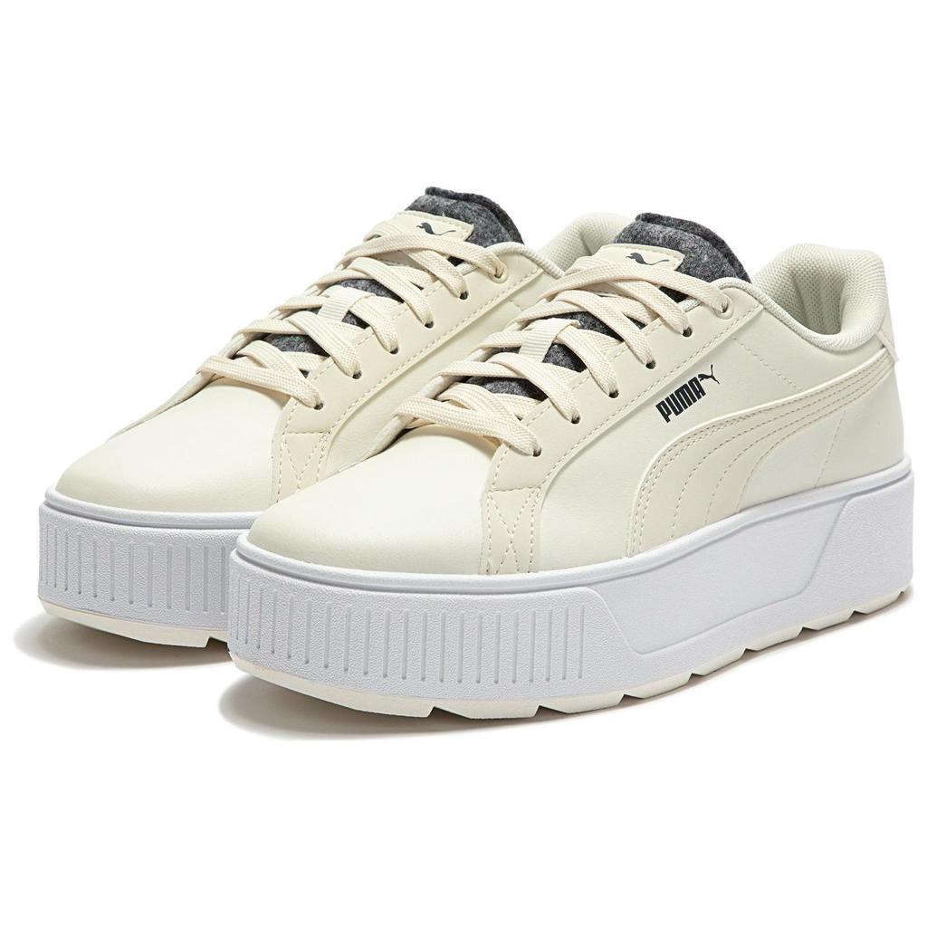 Puma Karmen Slip Resistant Durable Low Top Skate Shoes Women Sneakers Off-White 386657-02