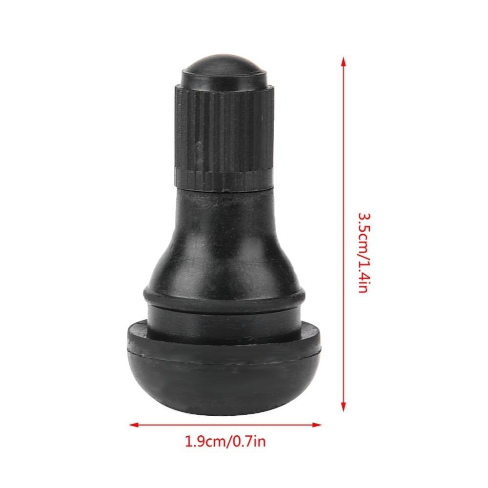 100PCS Black Snap in Valve Stem Tubeless Tire Valve Stem Tire Center Technicians TR412