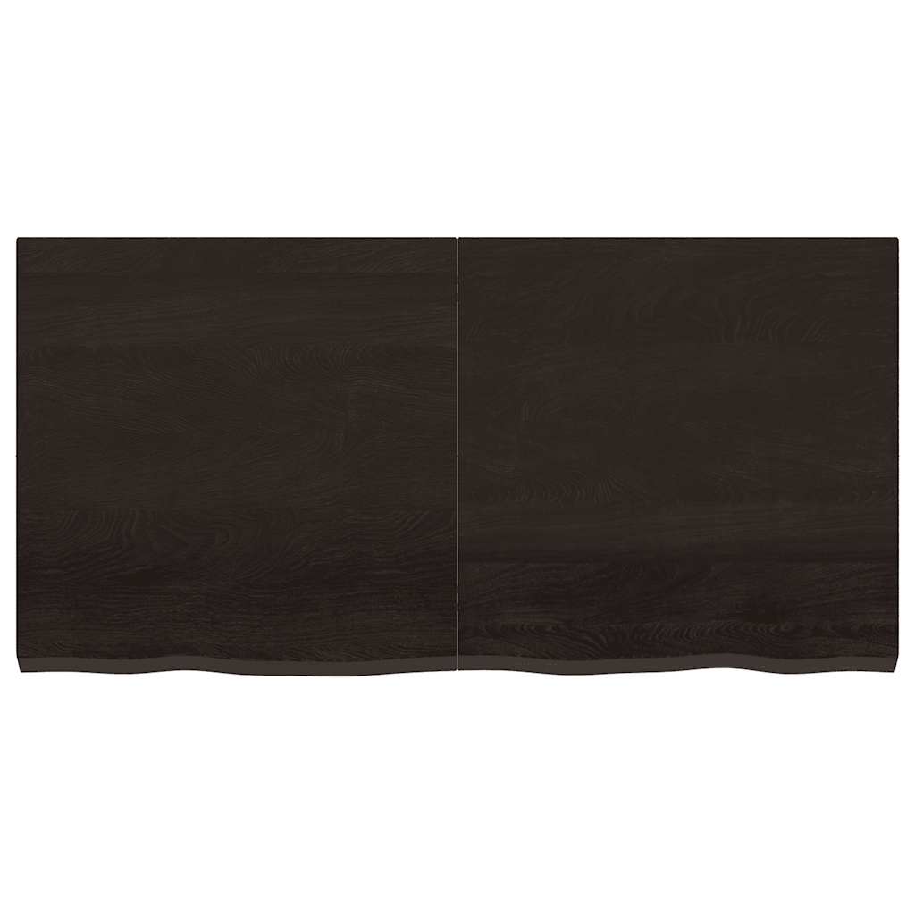 Wall Shelf Dark Brown 120 x 60 x (2 4) cm Solid Oak Treated