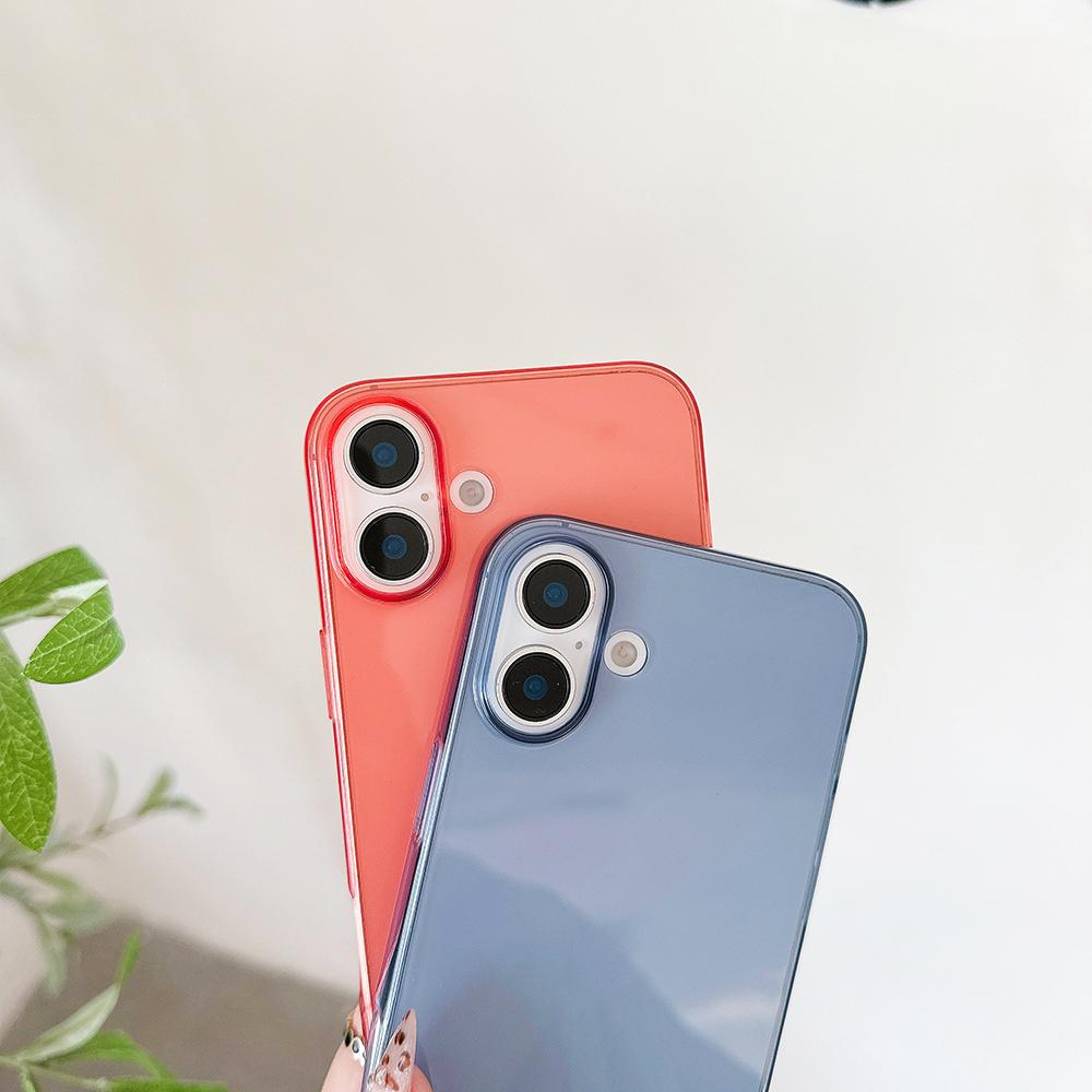 Colorful Candy Color Transparent Soft Case For iPhone Air 17 16 15 14 13 12 11 Pro Max Plus Mini Silicone Ultra Thin Clear Shell