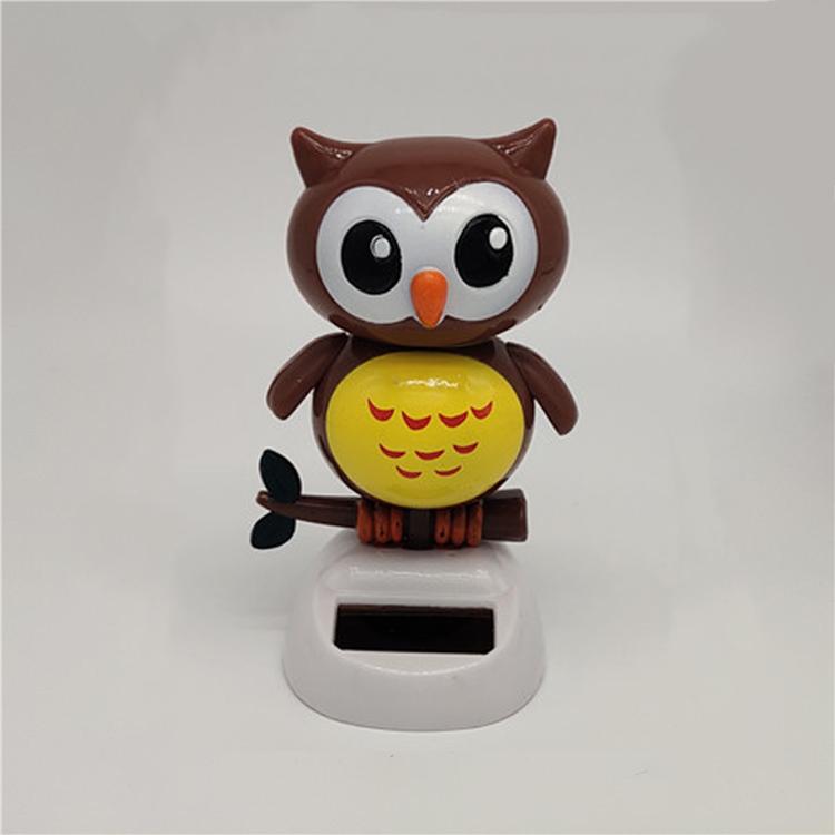 Creative 1Pc Funny Solar Owl Swinging Doll Dancing Swinging Animated Bobbleheads Ornament Toy Kids Desktop Car Dashboard Decor