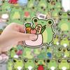 50 Pieces of Cute Frog Stickers Computer Suitcase Waterproof Decorative Stickers Children's Hand Account Stickers