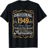 Vintage Narozen v roce 1949 Klasické 75. narozeniny Originální dárek Unisex tričko