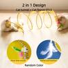 Cat Tunnel Spring Toy Foldable Play Soothing Cat Toy with Feathers and Mouse Toys Cat Cat Tunnel